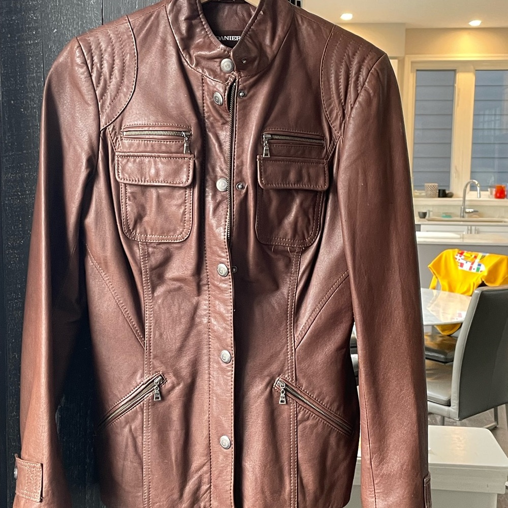 Danier Leather Jacket, gorgeous caramel brown